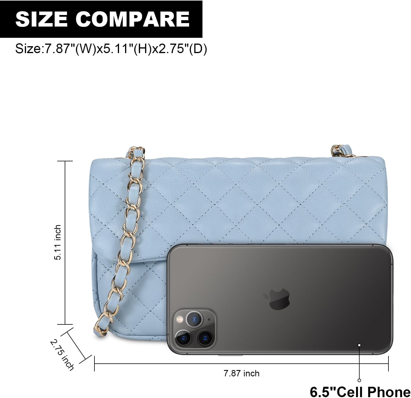 GAYI URBAN Quilted Crossbody Bags for Women, Small Soft Shoulder Handbags, Ladies Mini Vegan Leather Clutch Purses | Quilted, Small, Soft, Ladies, Mini, Vegan Leather