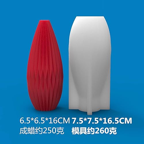 Miniatura 4 de Grainrain Molde de vela de silicona con diseño de geometría 3D, molde de vela de pilar decorado, moldes de silicona hechos a mano para velas, cera,