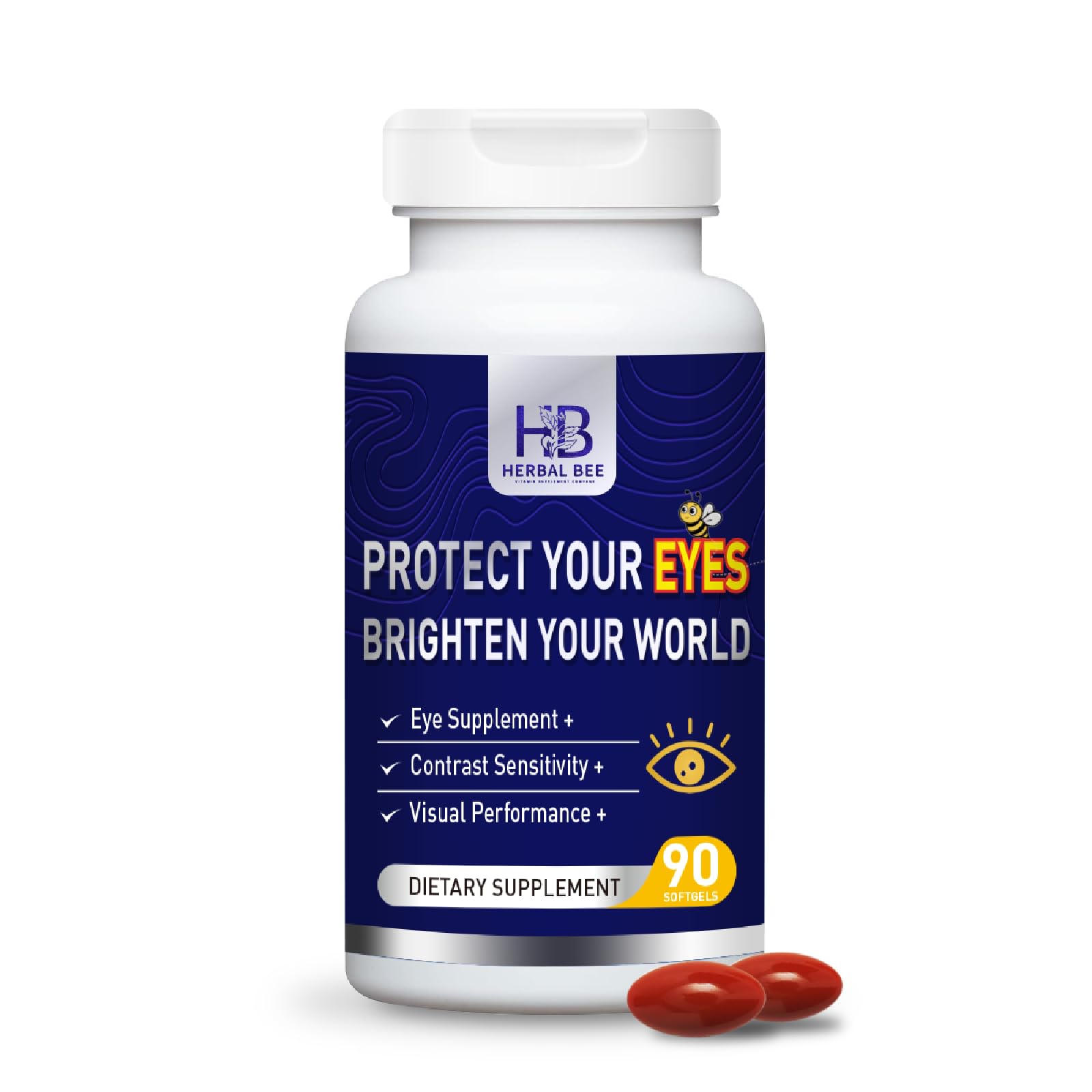 Eye Supplement - Lutein 10mg, Meso-Zeaxanthin 10mg, Zeaxanthin 2mg - Eye Vitamins Supports Vision, Blue Light Protection & Macular Health - Natural Antioxidant Formula | 90 Softgels — Amazon image 4