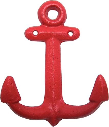 Miniatura 10 de Ganchos de pared náuticos de hierro fundido para barco 6 pulgadas juego de 3 blanco