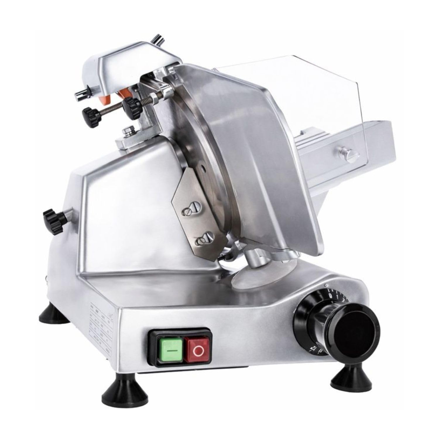 Trancheuse à Jambon Professionnelle Ø 300 mm – Grise – Semi-Automatique – Coupe 0,2 à 15 mm – 250 W