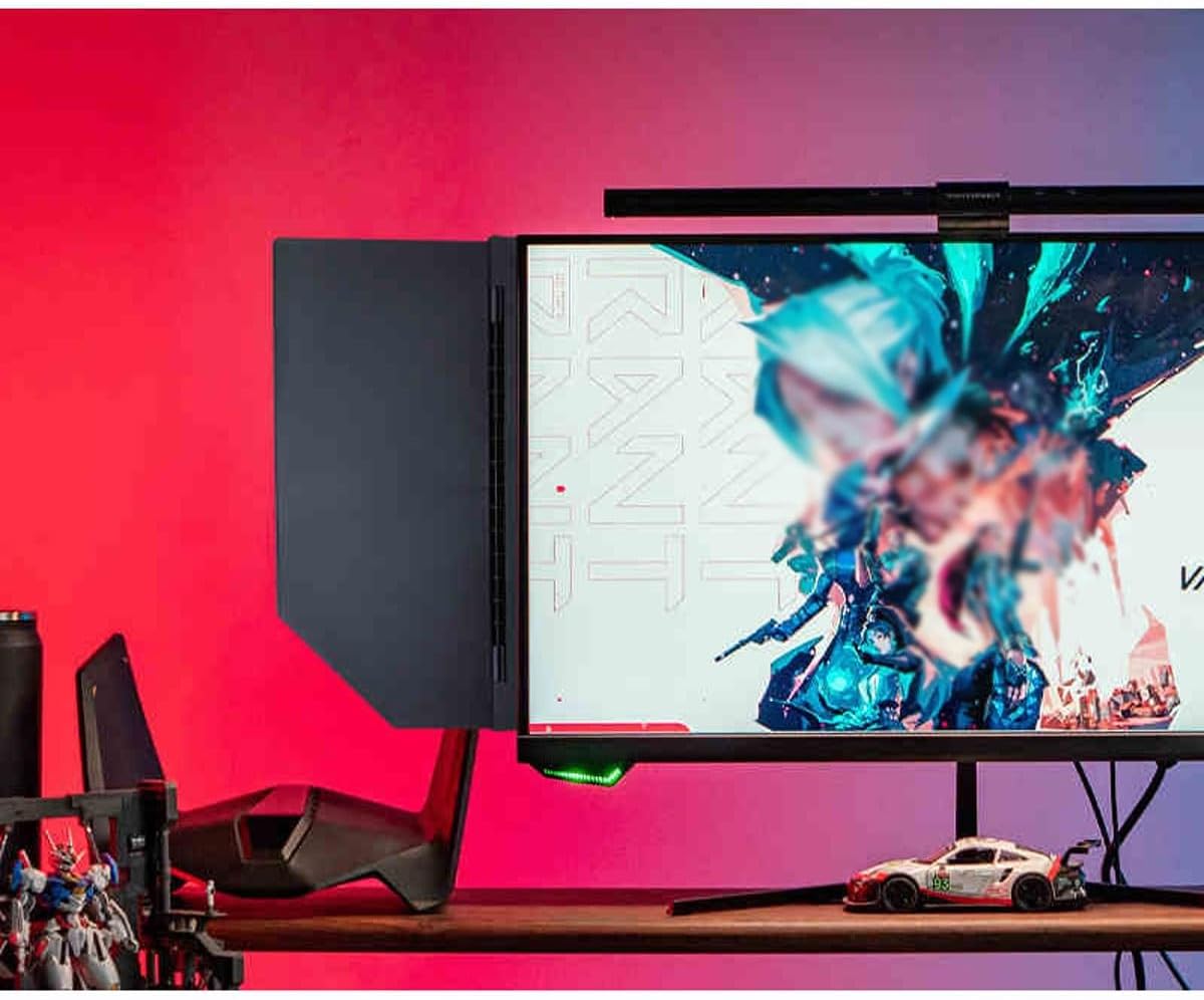 24-27 inch Monitor Hood, Anti-Glare Sunshade, 180 Adjustable, Protects Eyes & Privacy, for 24 inch LED Monitor