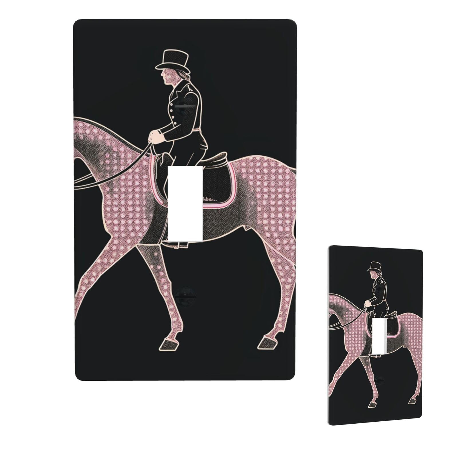 Fodpand Dressage Dressage Rider Horse 1 Gang Single Toggle Wall Plates, Unbreakable Decorative Light Switch Plate Covers Electrical Switchplate Cover Faceplate For Bathroom Kitchen Decor