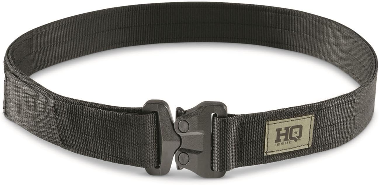 HQ ISSUE US Made Men’s Tactical Belt 1.75” Quick-Release Buckle Military-Style Nylon Webbing Belts for Casual