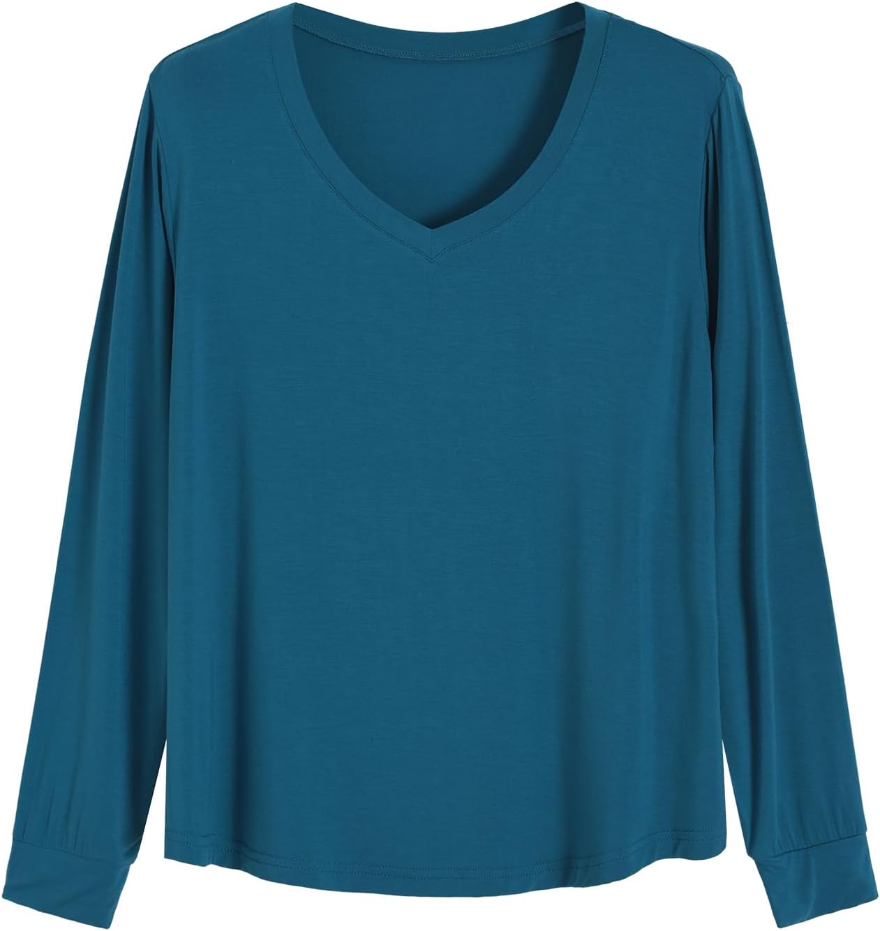 Latuza Women's Petite Pajamas Set V-Neck Top Jogger Pants - Image 4