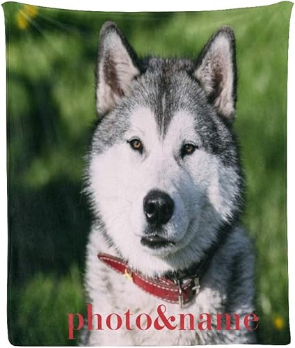 Miniatura 10 de Manta personalizada con nombre de foto, manta personalizada de perro pastor alemán de forro polar súper suave para sofá, cama (50 x 60 pulgadas),