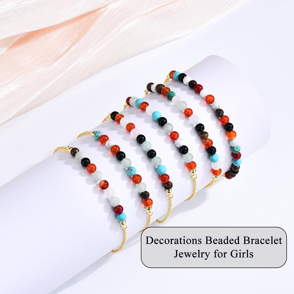 10-21 Year Old Girl Birthday Gifts, Happy 10th-21st Birthday Decorations Beaded Bracelet Gifts for Girls with Cards - Image 2