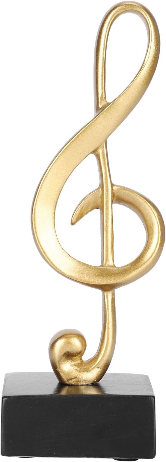 GLOGLOW Music Note Figurine, Music Note Decor Musical Sculpture Statue Music Note Figuring Stave Musical Symbol Decoration Desktop Resin Craft
