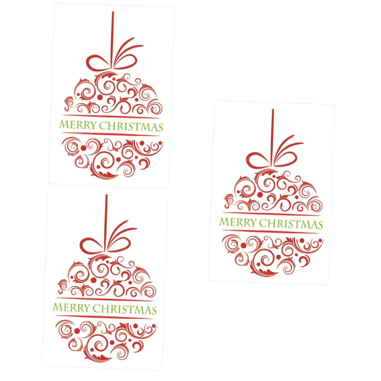 Cabilock 3 Pezzi Adesivo Murale Natalizio Chic Decorazione per Finestre e Stickers Natalizi Riutilizzabili per Supermercati Negozi e Festivi