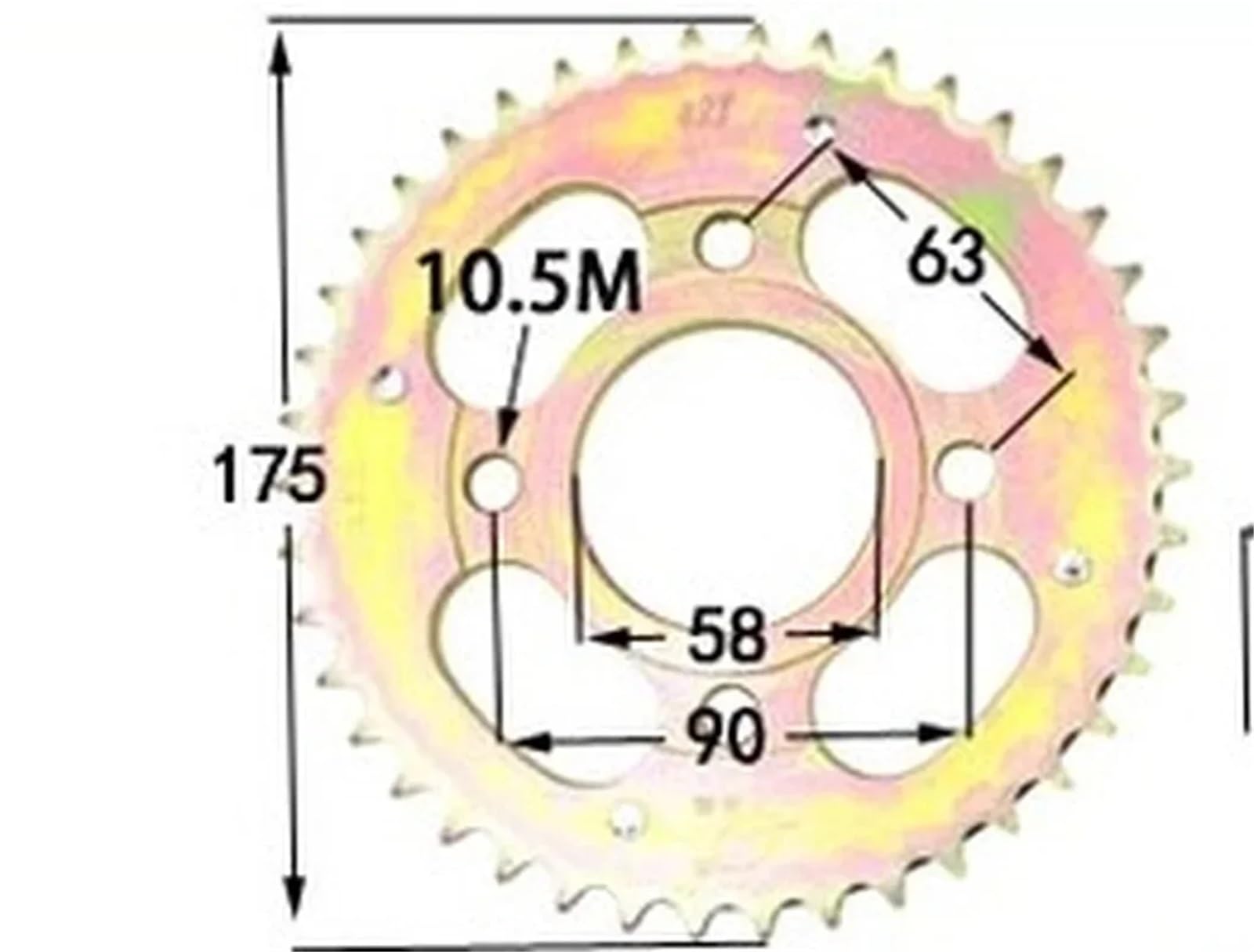 Piñón de cadena 1 juego compatible con Suzuki QS150-B. Conjuntos de cadena compatibles con Suzuki GZ150. Cadena de piñón + piñón Storm Prince. Kit de Piñón Cadena