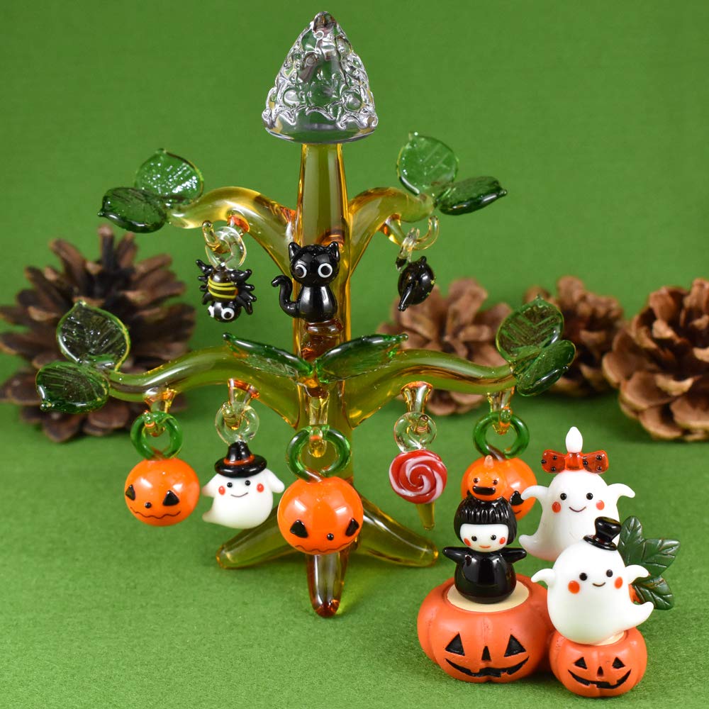 Amazon.co.jp: かわいい手作り ガラス細工 ハロウィンの森 : ホーム