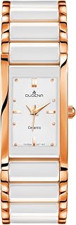 Dugena Damen Quarz-Armbanduhr, Keramik, Gehärtetes Mineralglas, Quadra Ceramica