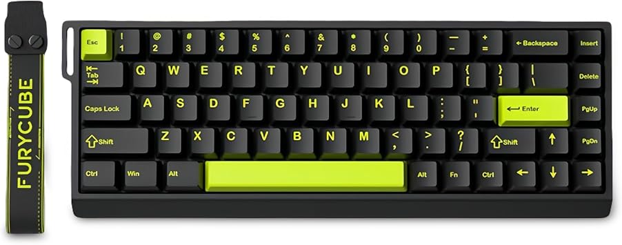 FKZ M68 HE Rapid Trigger RGB Gaming Keyboard,65% Hall Effect Magnetic Switch with Adjustable Actuation 8000 Hz Polling Rate Hot Swap Wired Mechanical Keyboard for PC/Mac Gamer Black