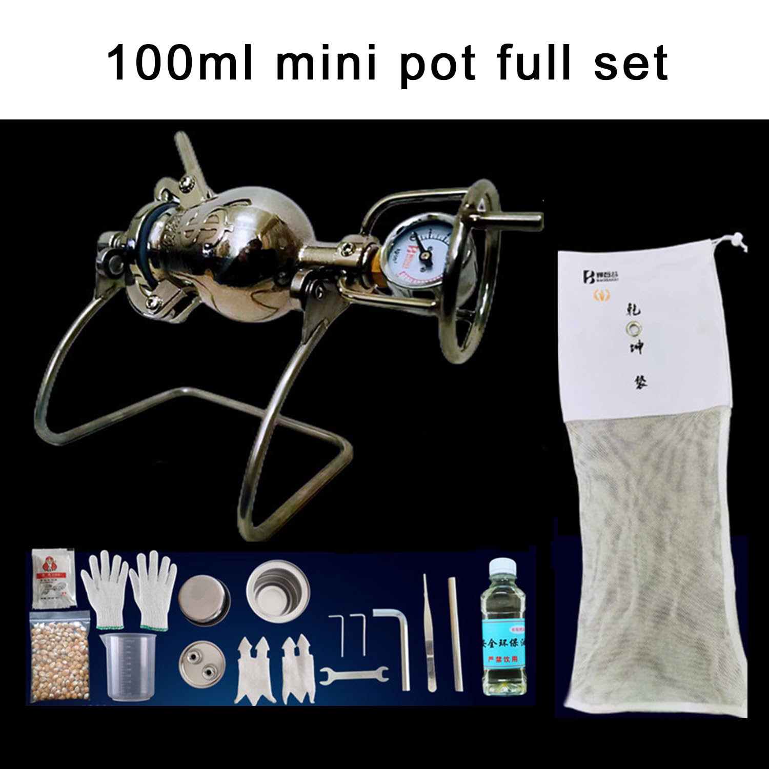 Mini Popcorn Maschine Edelstahl Home Popcorn Maker Traditionelle Chinesische Popcorn Popper für Familienfeiern und Weihnachtsfeiern