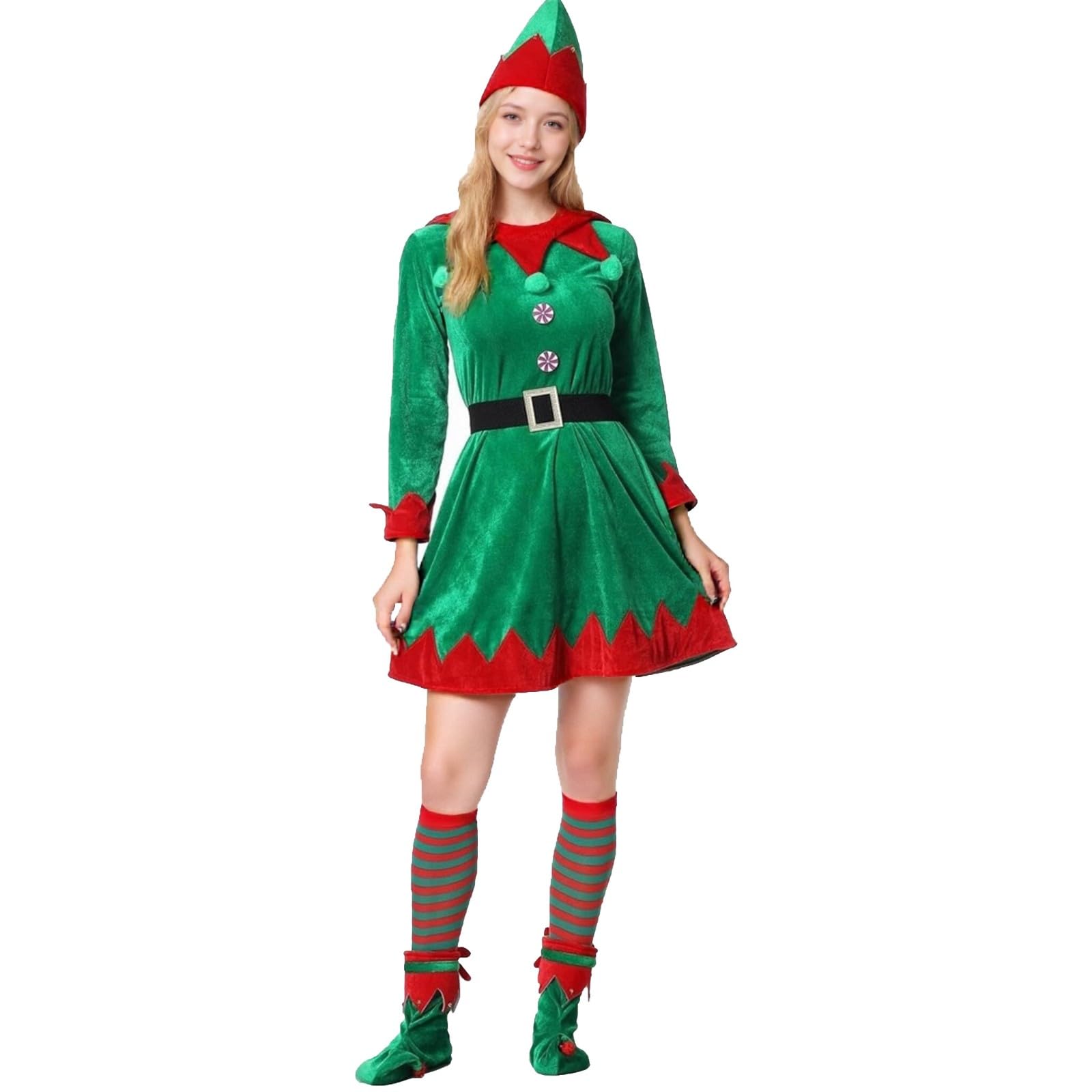 Costume de cosplay vert vêtement de performance carnaval XXL