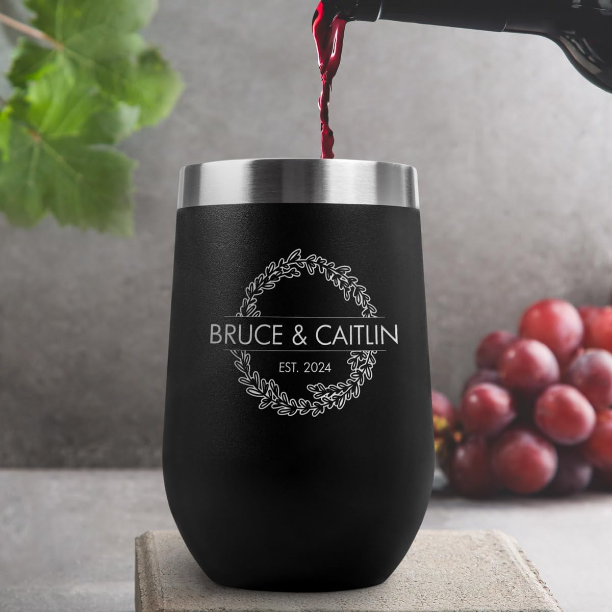 PlaqueMaker Wine Tumbler, Customized Design Options with Funny Sayings and Quotes, Gifts for Wine Lovers, 16 Ounces