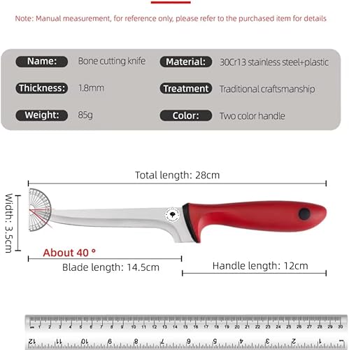 Miniatura 11 de Cuchillo deshuesador de cocina, cuchillo de chef de 5.7 pulgadas, cuchillo japonés de acero hecho a mano, hoja de precisión para deshuesar limpio y