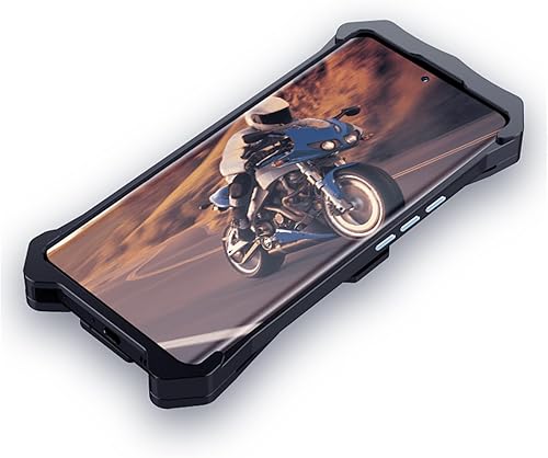 Miniatura 6 de Funda de aluminio de diseño fresco compatible con Redmi K40 Gaming Edition, Rock Punk Style Arm Shield Premium Aerospace Aluminio Metal a prueba de