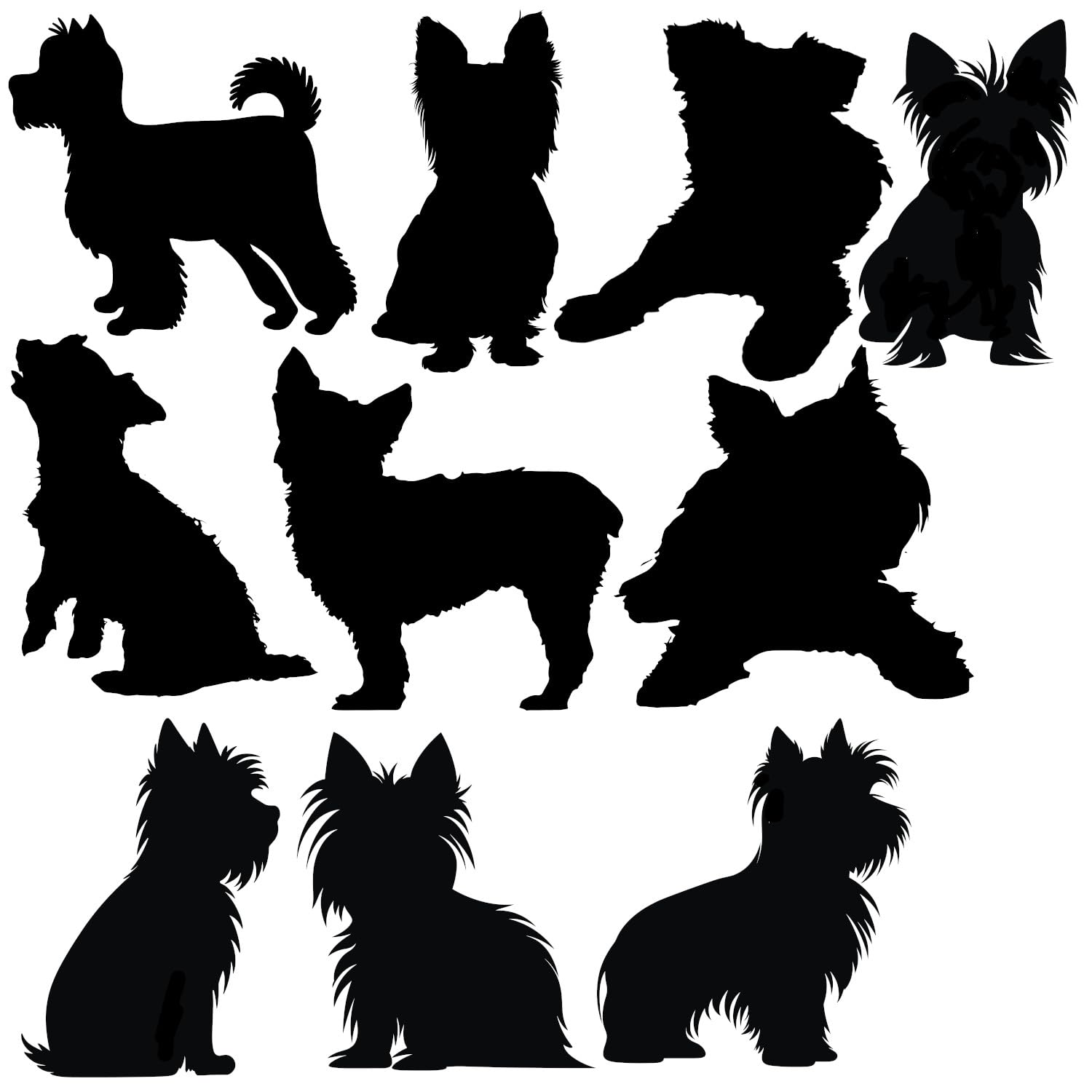 10 Vinilos de Yorkshire Terrier para interruptores y coche