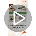 Image of Silicone Divided Fridge Storage Boxes With Serving Veggie Tray with Lid and Handle, Fridge Organizer with Removable Compartment, Fridge Storage Containers (6 Compartment-1PCS), White