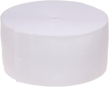 COTOWIN 4-inch Wide White Knit Heavy Stretch High Elasticity Elastic Band 48-Yard