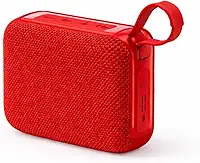 Caixa de Som Portátil Bluetooth Mini - Som Limpo e Potente(20W) Conexão sem Fio, Entrada USB, TWS Compacta e Ideal para Casa, Quarto e Viagens (Vermelho)
