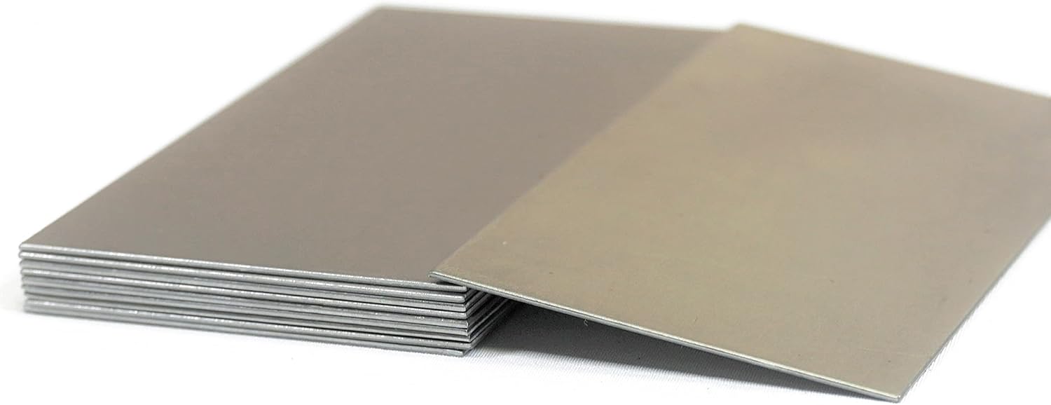 Thin Metals TIG Welding Starter Kit - 20 Carbon Steel .036” Coupons, 20 Stainless Steel .038" Coupons, 20 Aluminum .032" Coupons - 1 Universal Tungsten - Carbon Steel, Stainless Steel, Aluminum Filler - - 