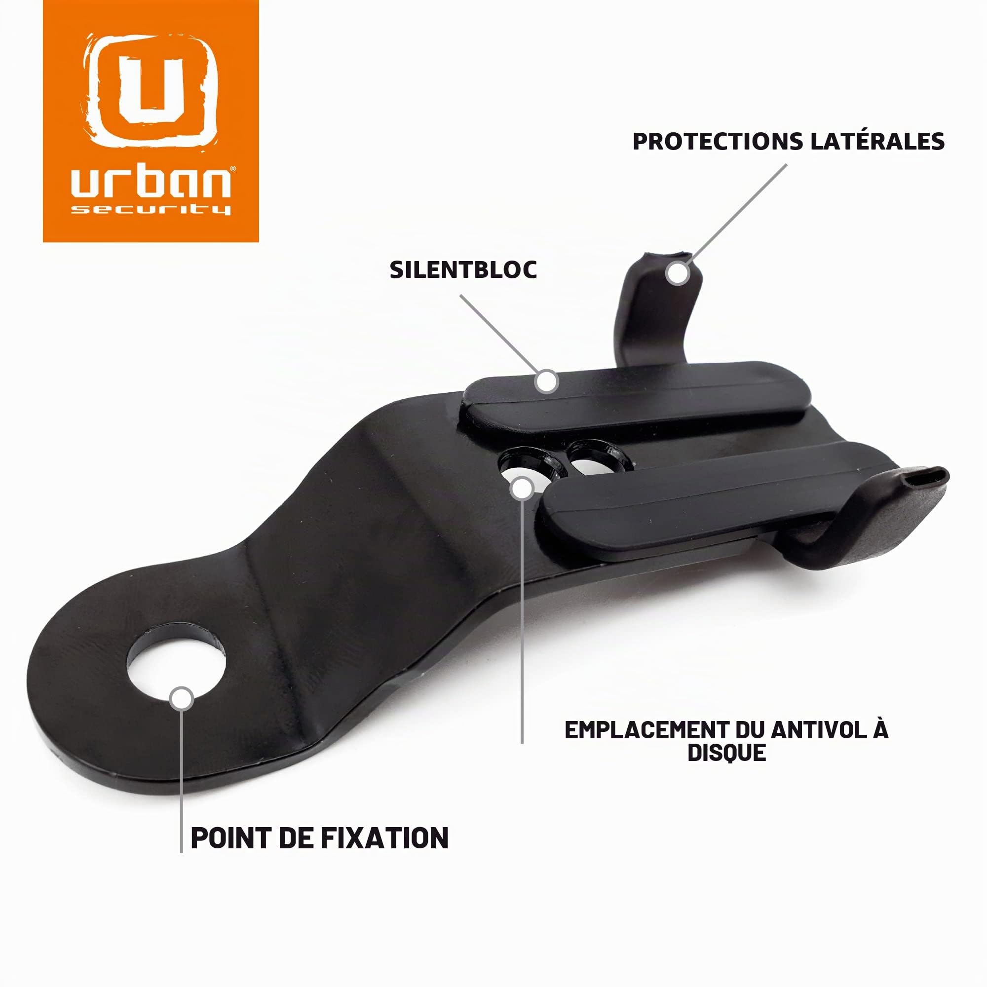 urban UR351 Support de Transport pour antivol Moto Bloque Disque Alarme UR6/UR22/UR906X à Fixer aux vis - Vous Pouvez Le Transporter verrouillé