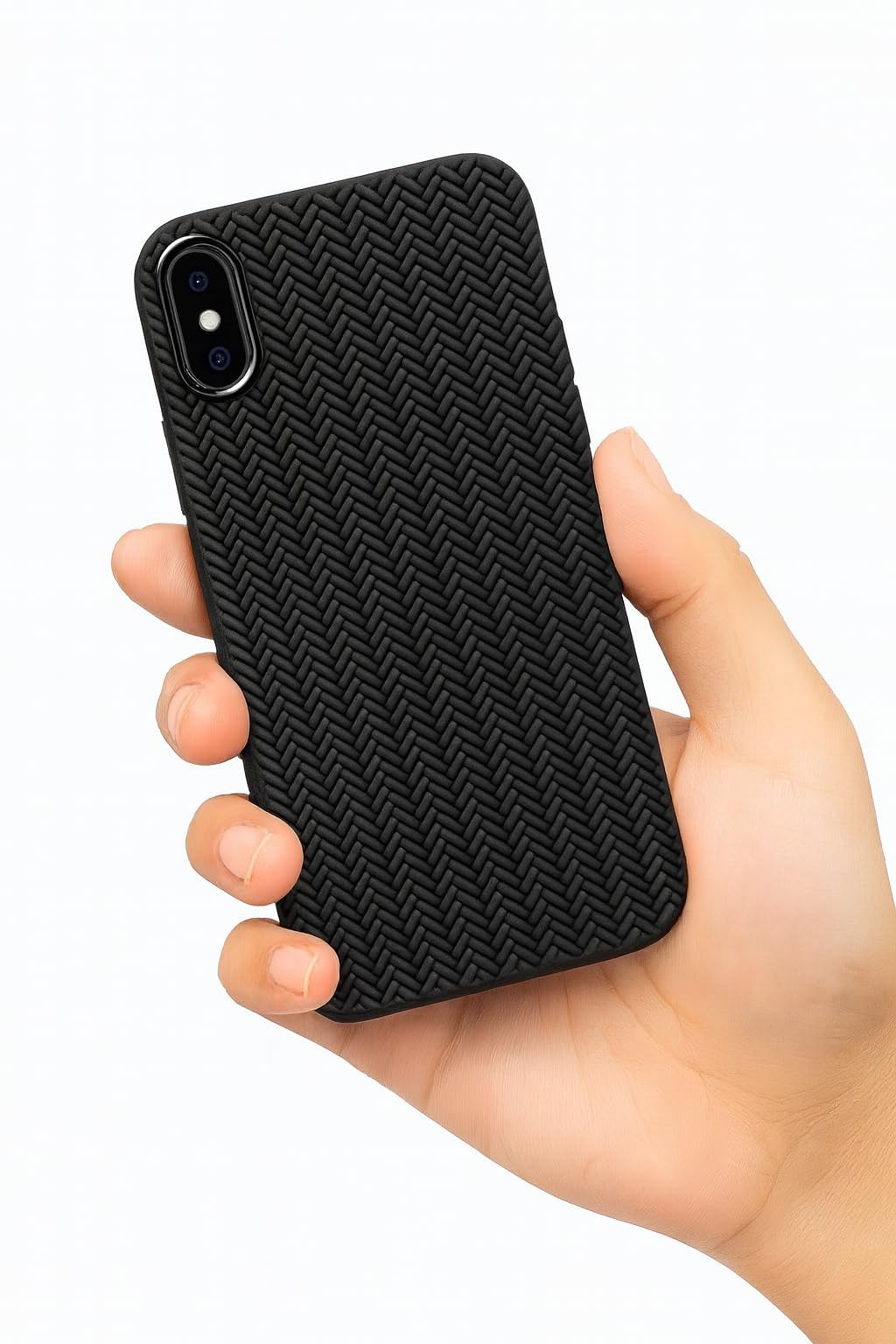 Compatible with iPhone 13 Pro | Premium Textured Microfiber Candy Protective Case | Shock-Absorbing Back Cover with Enhanced Camera Guard (Black) — Amazon image 11