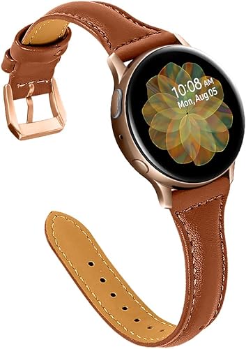 Joyozy - Correa para reloj Samsung Galaxy Active 2 de 40 y 44mm, correa de piel auténtica, accesorio para Smartwatch SM-R830R820