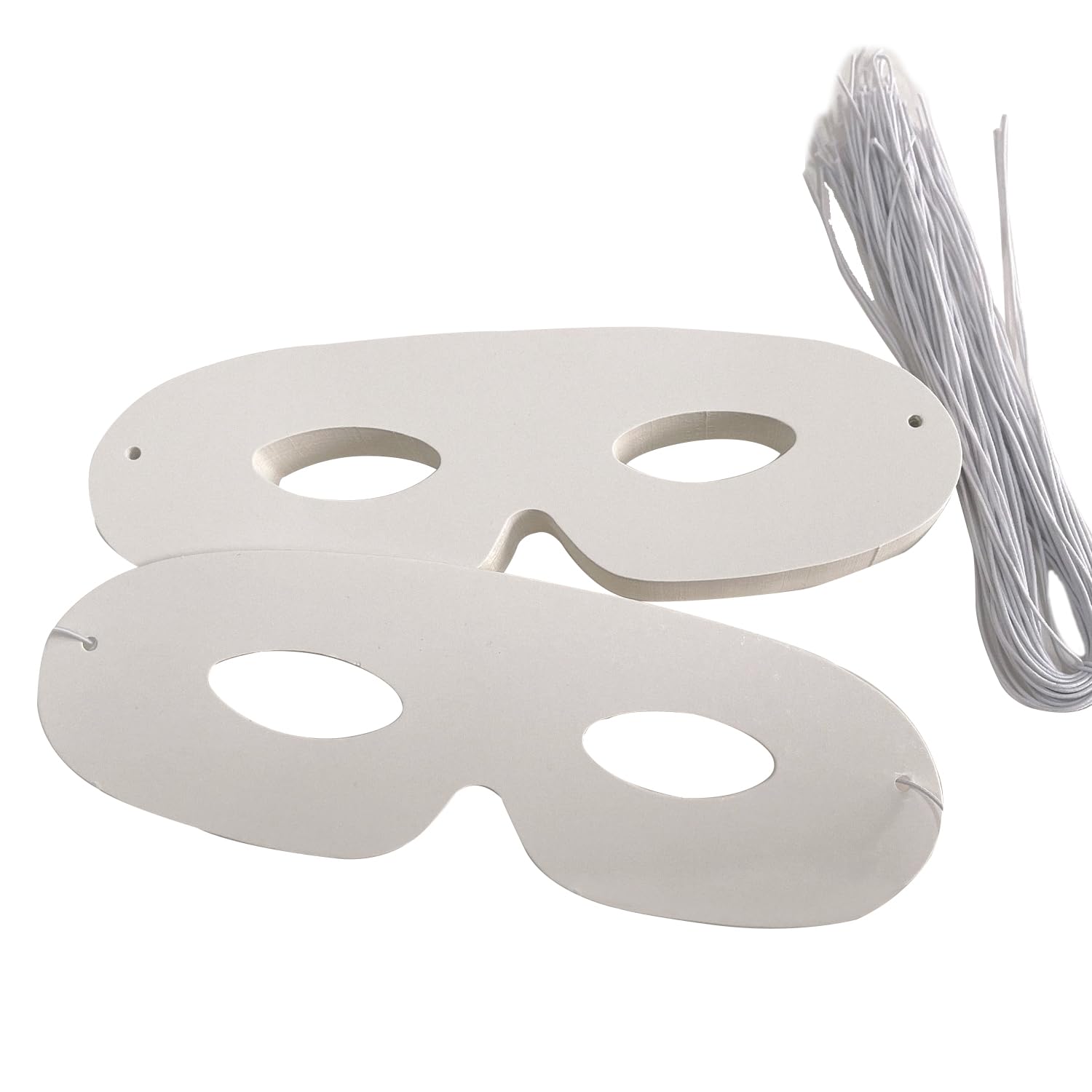 40Pcs Die Cut Paper Masks Half Face Masks DIY White Blank Mask Masquerade Masks Cosplay Dress Up for Kids