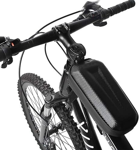 Accesorios para bicicleta, bolsa de tubo superior para hombres y mujeres, carcasa rígida de EVA, resistente al agua, marco frontal, bolsas para