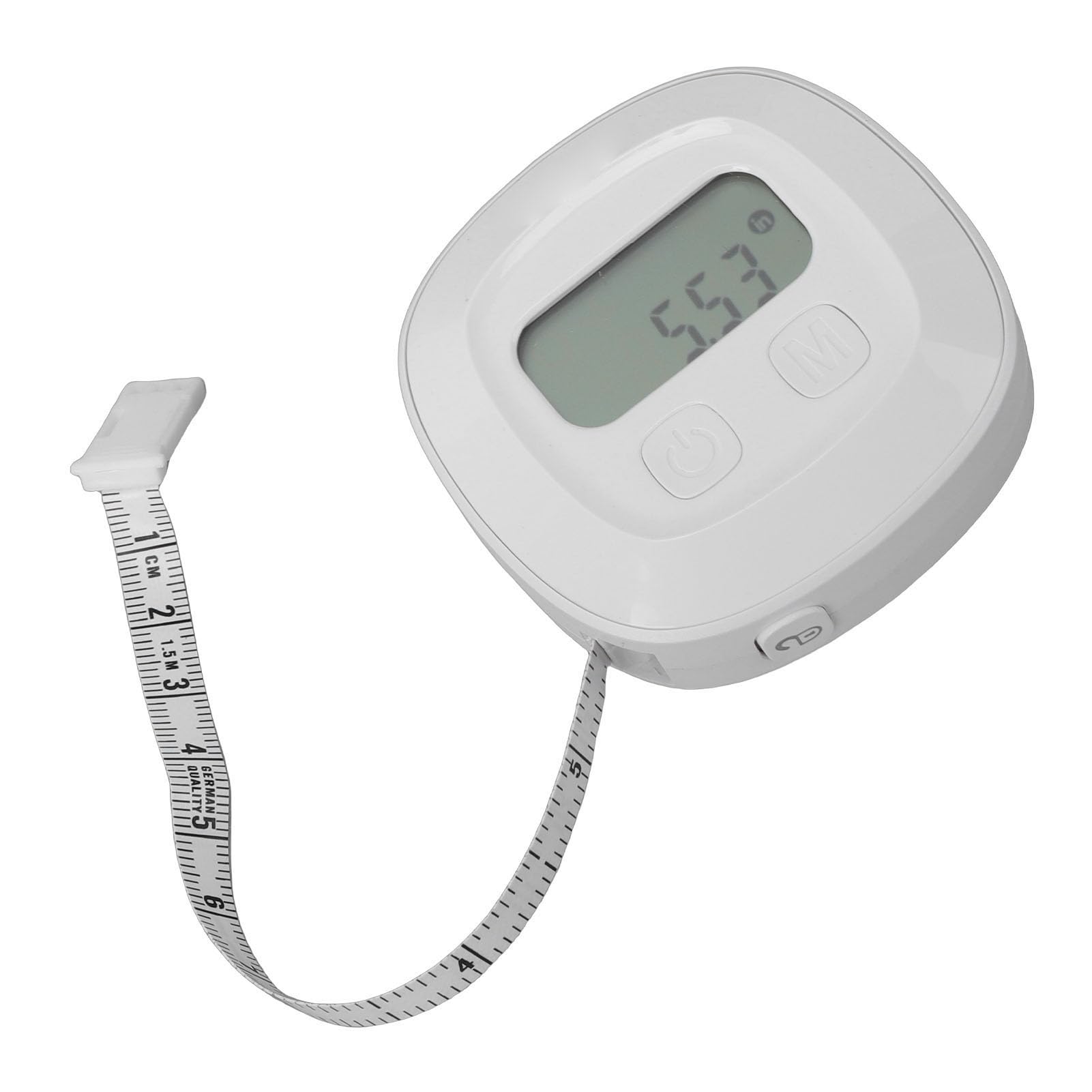 Cinta Métrica Inteligente con, Pantalla LED de Retracción Automática, Cinta Digital Portátil con Gancho de Bloqueo Automático para Seguimiento del Tamaño de la Pierna, el Brazo