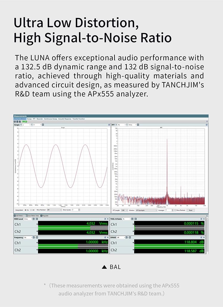 TANCHJIM Luna Flagship DAC/Amp USB Dual CS43198 DSD256 3.5mm 4.4mm Amplificatore Cuffie Silver Sword
