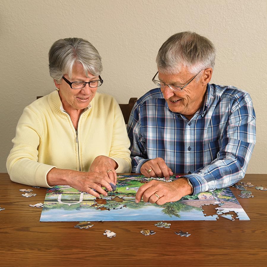 Cobble Hill 275 Piece Easy-Handling Puzzle - by The Pond - Sample Poster Included