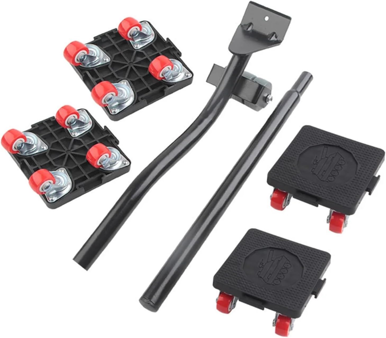 Heavy Duty Furniture Lifter Transport Tool Furniture Mover Set 4 Sliders Roller 1 Wheel Bar for Lifting Moving Furniture Helper(6Pcs Set)