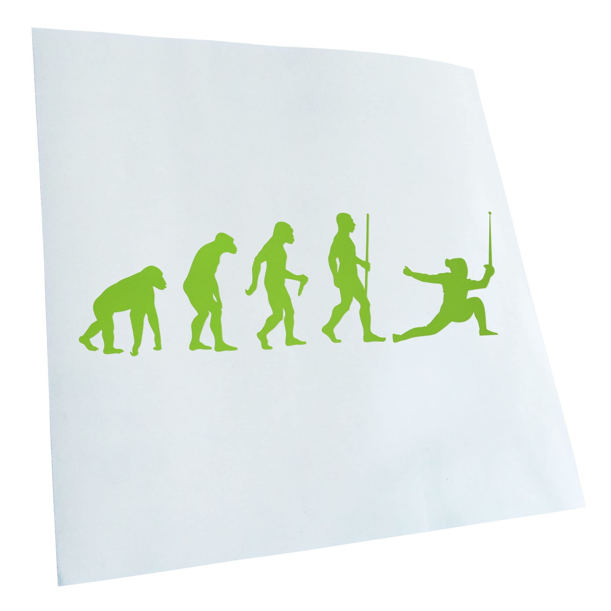 Kiwistar - Car Sticker - Fencing Epee Evolution - Lime Green - 24 x 7 cm - Rear Window Car Sticker Weatherproof for Car Truck Moped Truck - Sticker Exterior Self-Adhesive Tuning Accessories for