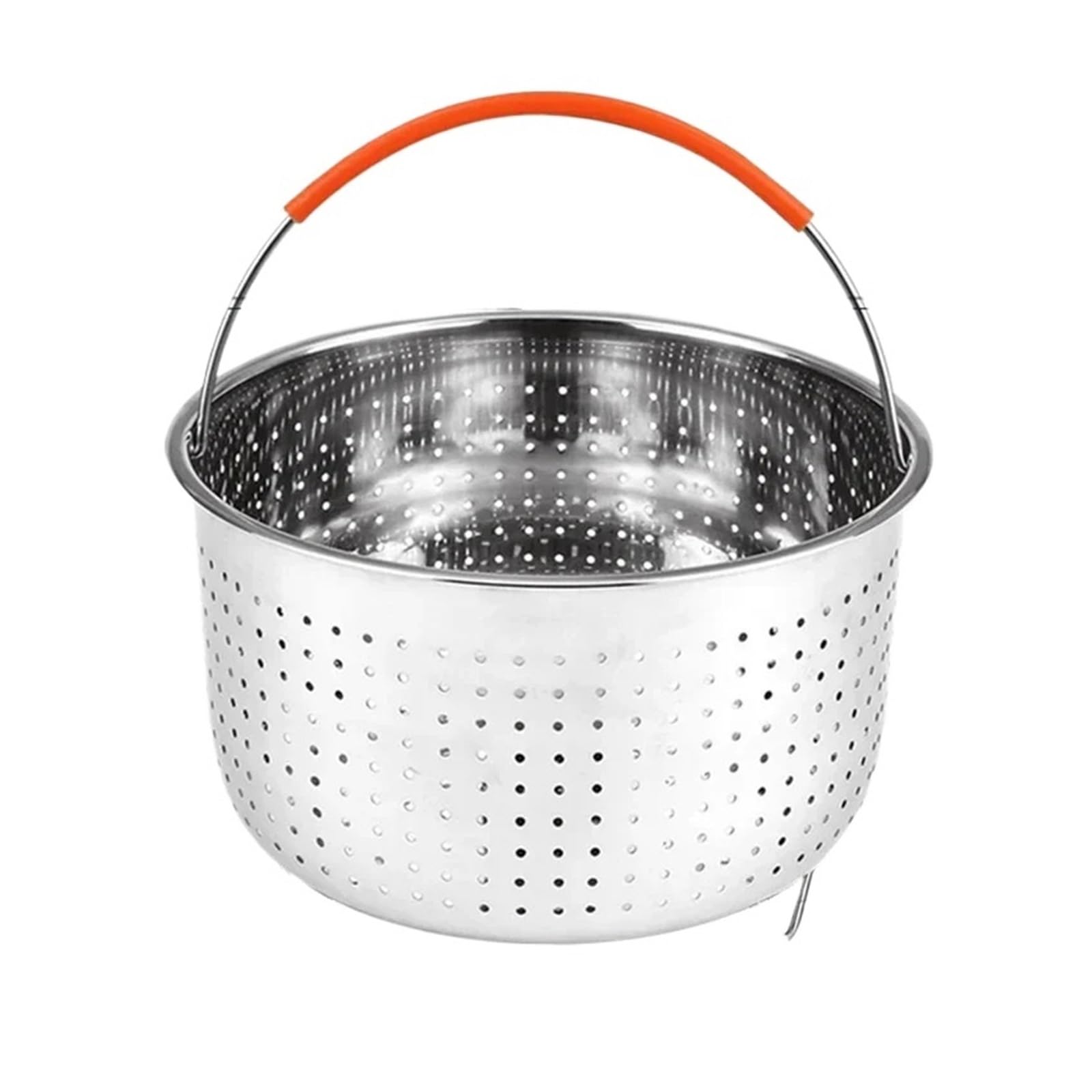 3/6/8 l Dampfkorb aus Edelstahl for Instant Pot, Zubehör for Cooker mit Griff Silikonüberzug, Abtropfkorb for Dampf Dampftopf Induktion(3L)