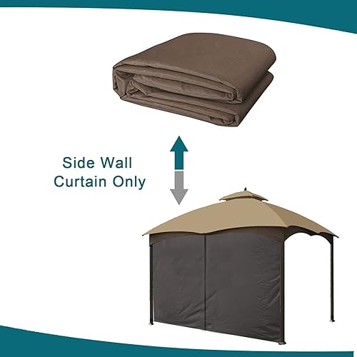 Miniatura 6 de Wonwon - Cortina de privacidad universal de repuesto para kiosco, panel de privacidad Wonwon con cremallera para kiosco de 10 x 12 pies (marrón)