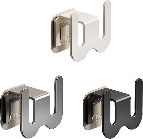 Miniatura 2 de Estante para zapatilla de pared sin perforaciones, para baño y inodoro, estante de gancho de almacenamiento, práctico soporte para zapatos