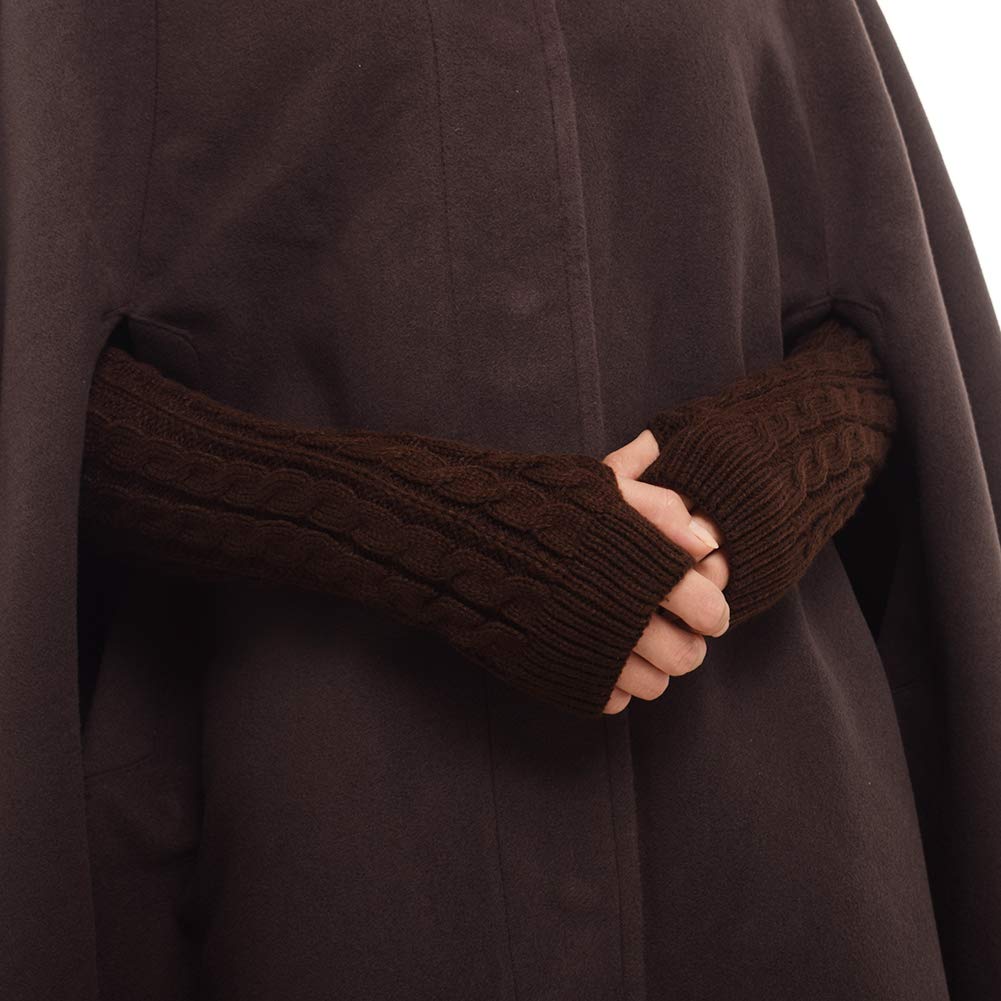 GRACEART Longue Cape à Capuche Poncho Veste Blouson Manteau Robes Chaude