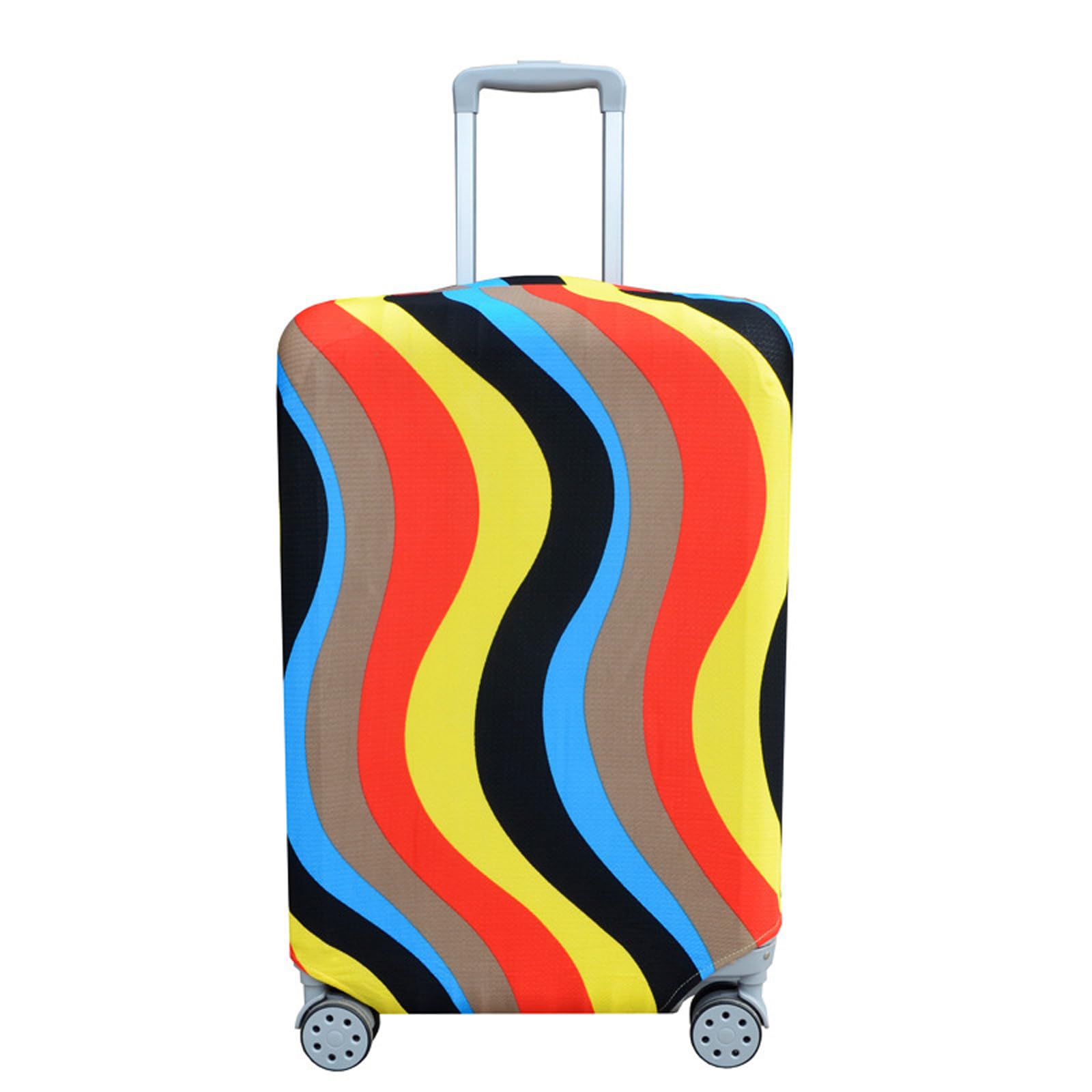 SULIVES 여행 가방 커버 26-28인치 탄성 가방 보호대 리플 패턴 세탁 가능하고 내구성 있는 여행용 보호  커버-Freehip.co.kr