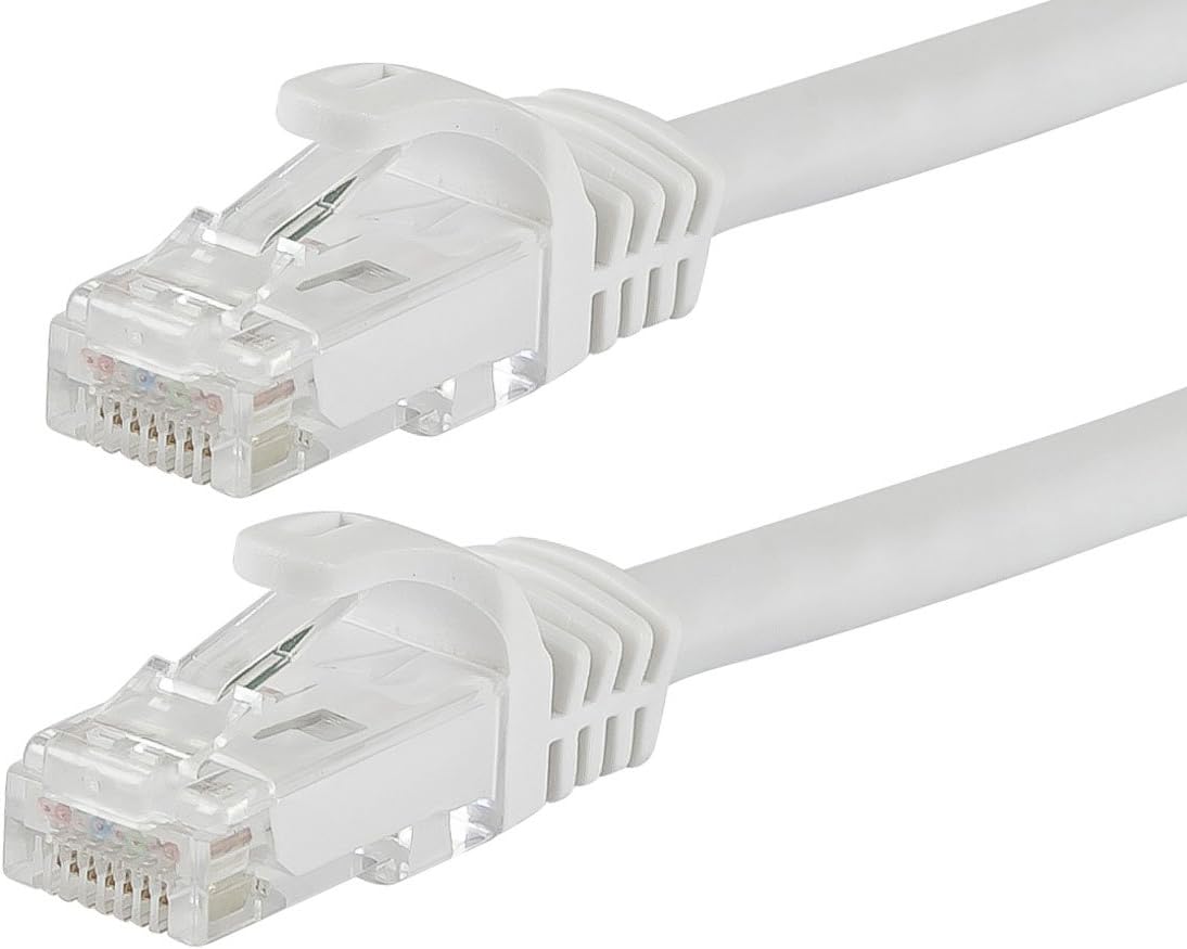 Monoprice Cat5e Ethernet Patch Cable - 3 feet - White | Snagless RJ45, Stranded, 350Mhz, UTP, Pure Bare Copper Wire, 24AWG - Flexboot Series : Electronics