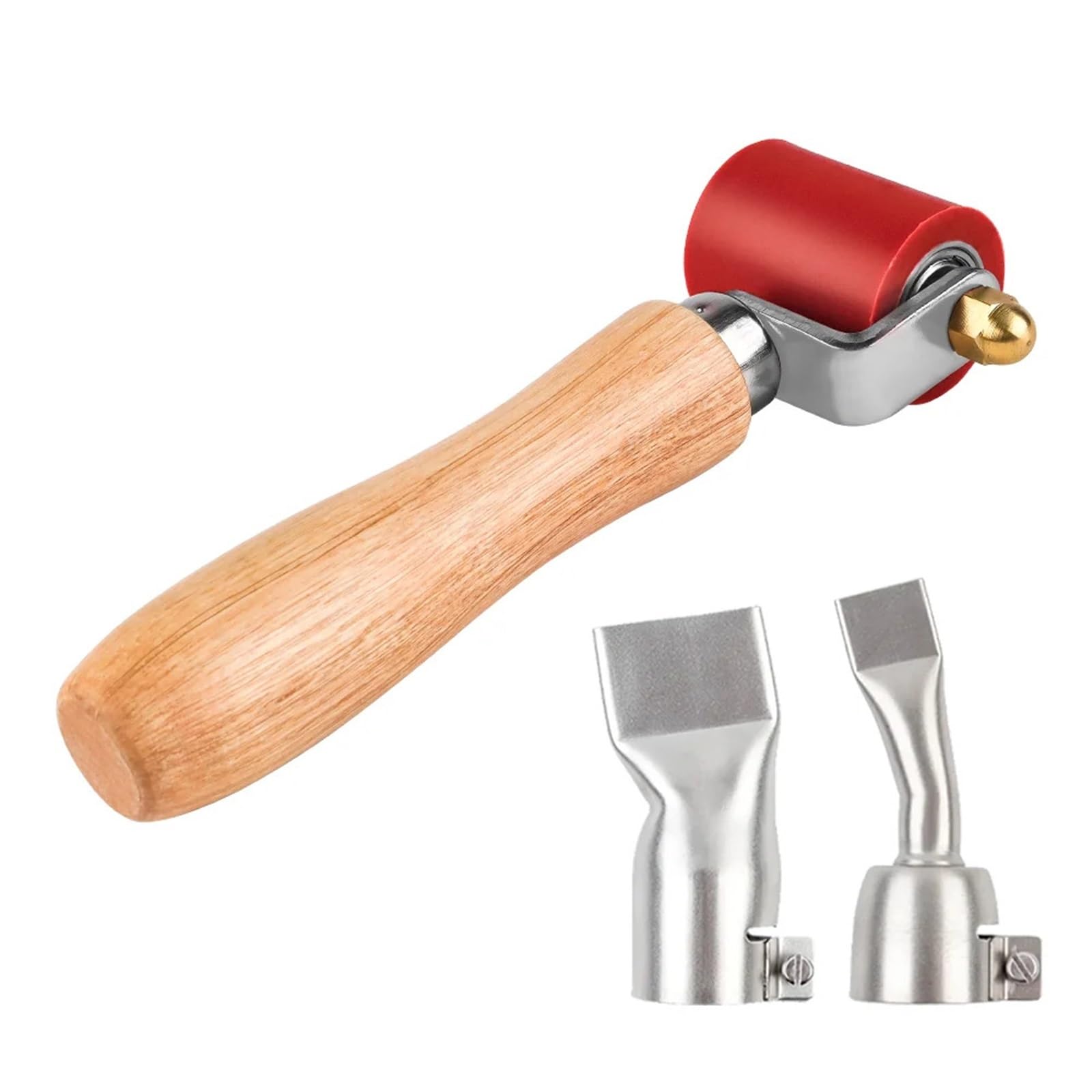 40mm Silicone Handwheel Plastic Welding Gun Roller High Temperature Resistant Seam,PVC/TPO/EPDM Tools Accessories for Single Ply Roofing Tape(Red C)