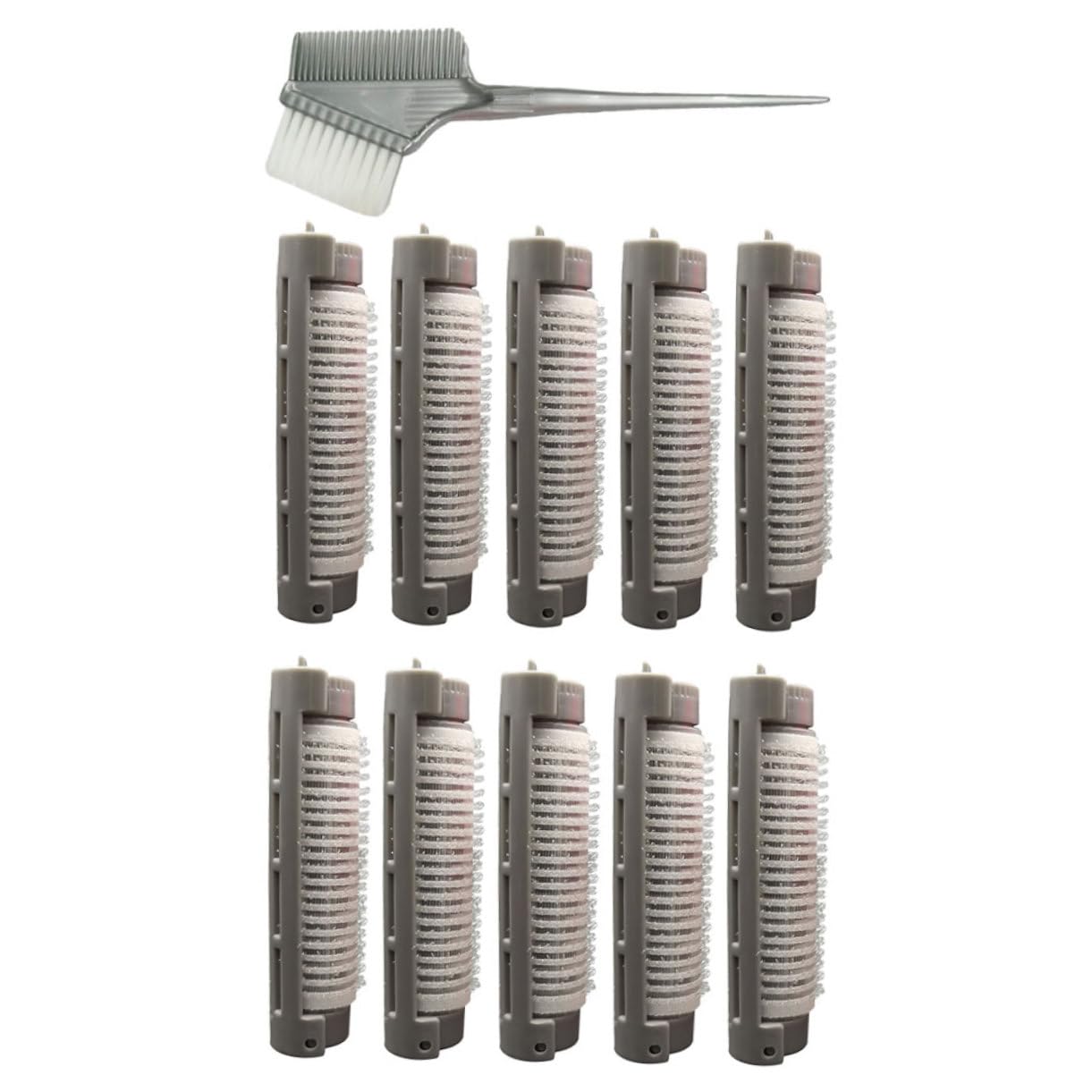 Clips De Raíz Clips De Cabello Rulos Peluquero Rulos Calientes Felpa Rodillo De Flequillo Clip De Volumen De Cabello Abdominales Grey 10 Piezas X 4