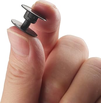 12 Pack Rivets Button Replacement Fastener for Shoe Straps, Clog, Beach & Garden Shoes - Black