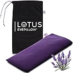 Lotus Weighted Lavender Eye Pillow - Purple Eye Mask for Sleep & Meditation - Aromatherapy Yoga Pillow with Flaxseed - Hot or Cold Compress for Headache & Eye Relief