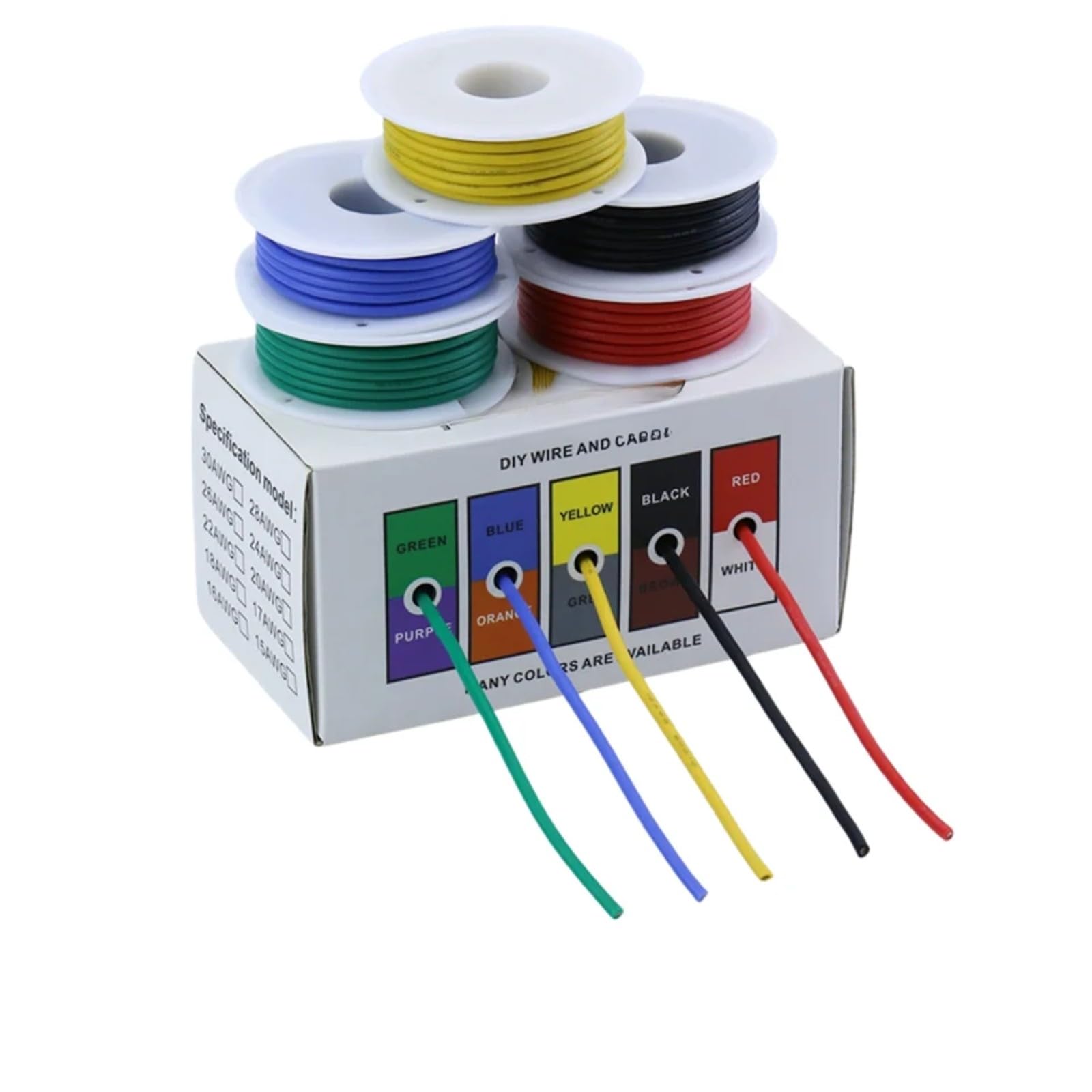 Przewody elektryczne z kablami skrzynkowymi 5 (Suit 2; 25M; 18 AWG)