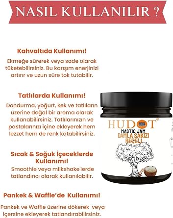 HUDOT Premium Doğal Damla Sakızı Reçeli 230 g – Katkısız Gurme Lezzet