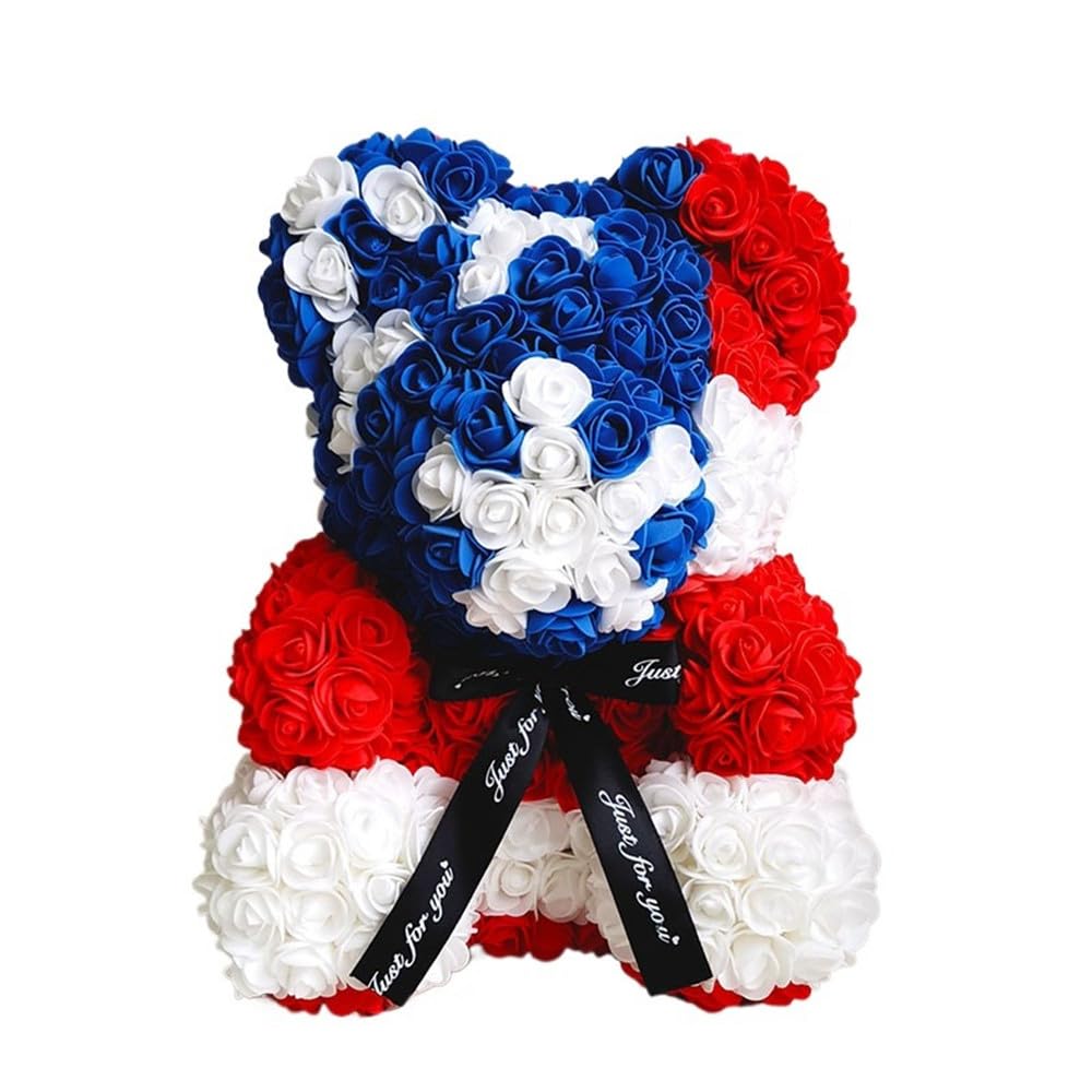 Ours en peluche artificiel drapeau pour mariage anniversaire et fêtes
